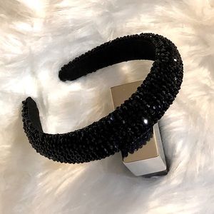Black beaded headband